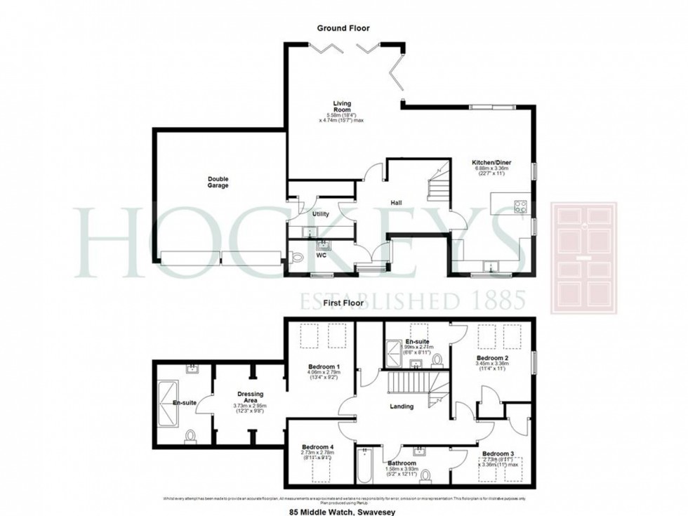 Floorplan for Middle Watch, Swavesey, CB24