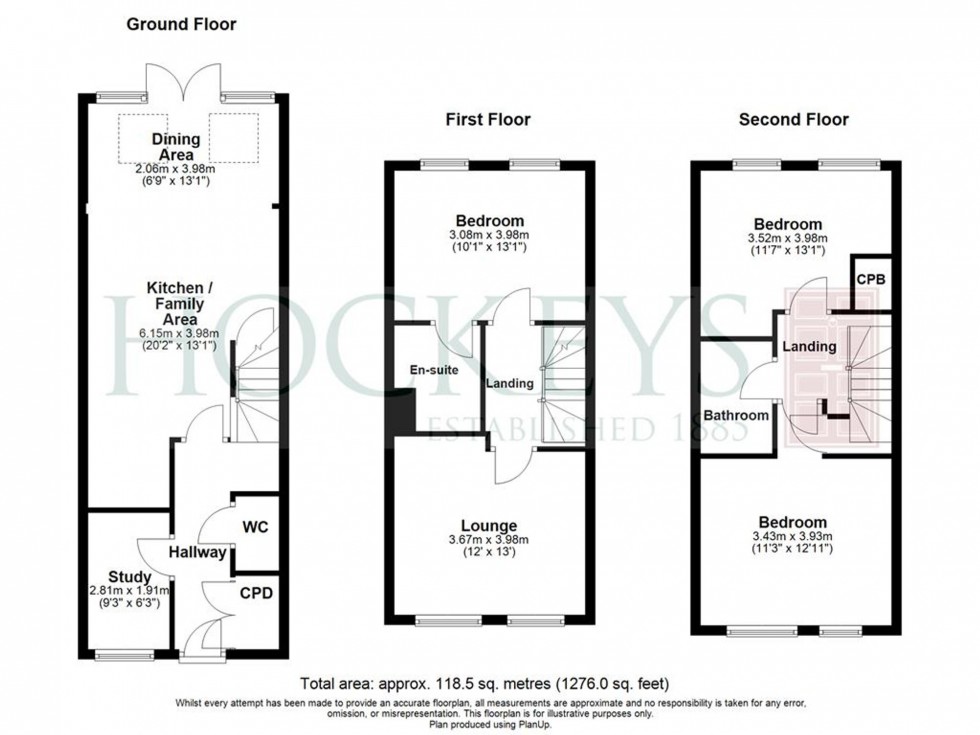 Floorplan for Falmouth Avenue, Cambridge, CB3