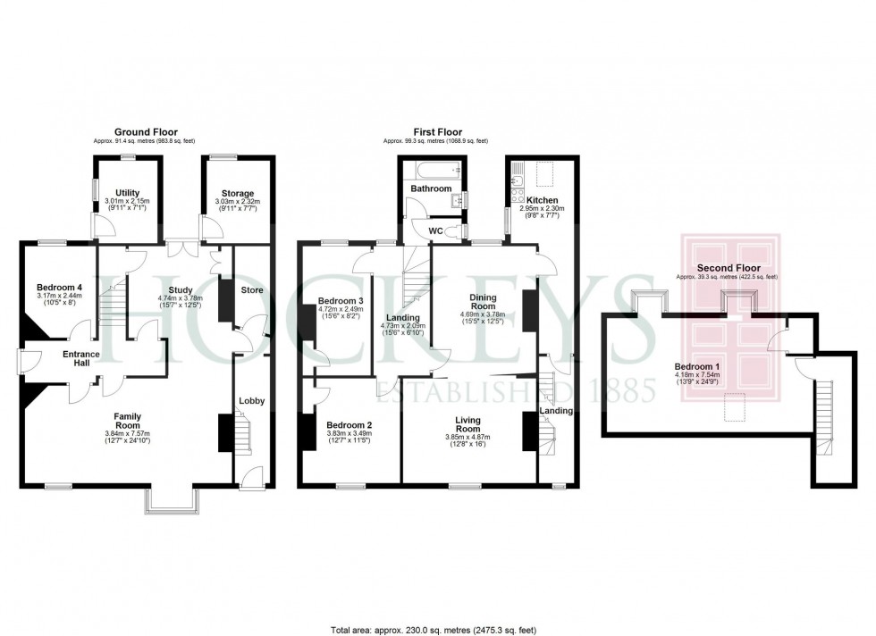 Floorplan for Mill Road, Cambridge, CB1