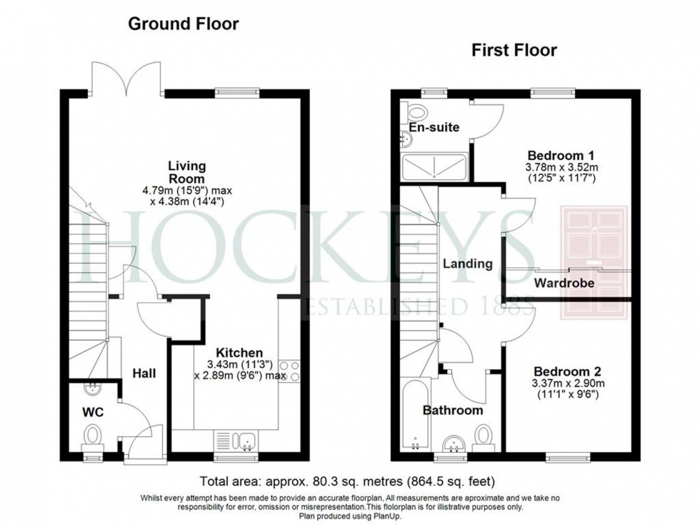 Floorplan for Johnson Drive, Hardwick, CB23