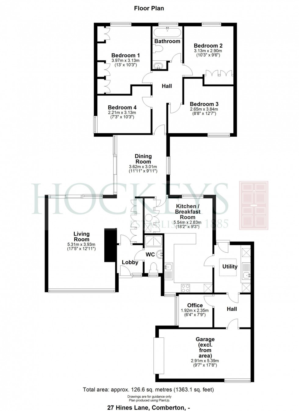 Floorplan for Hines Lane, Comberton, CB23