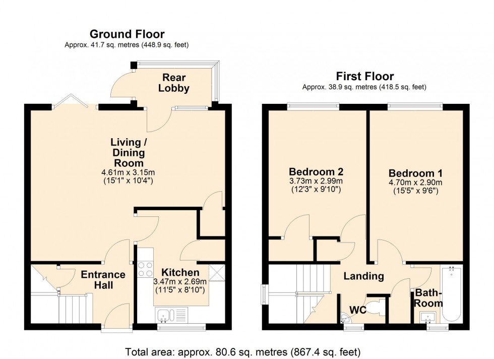 Floorplan for Dennis Road, Cambridge, CB5