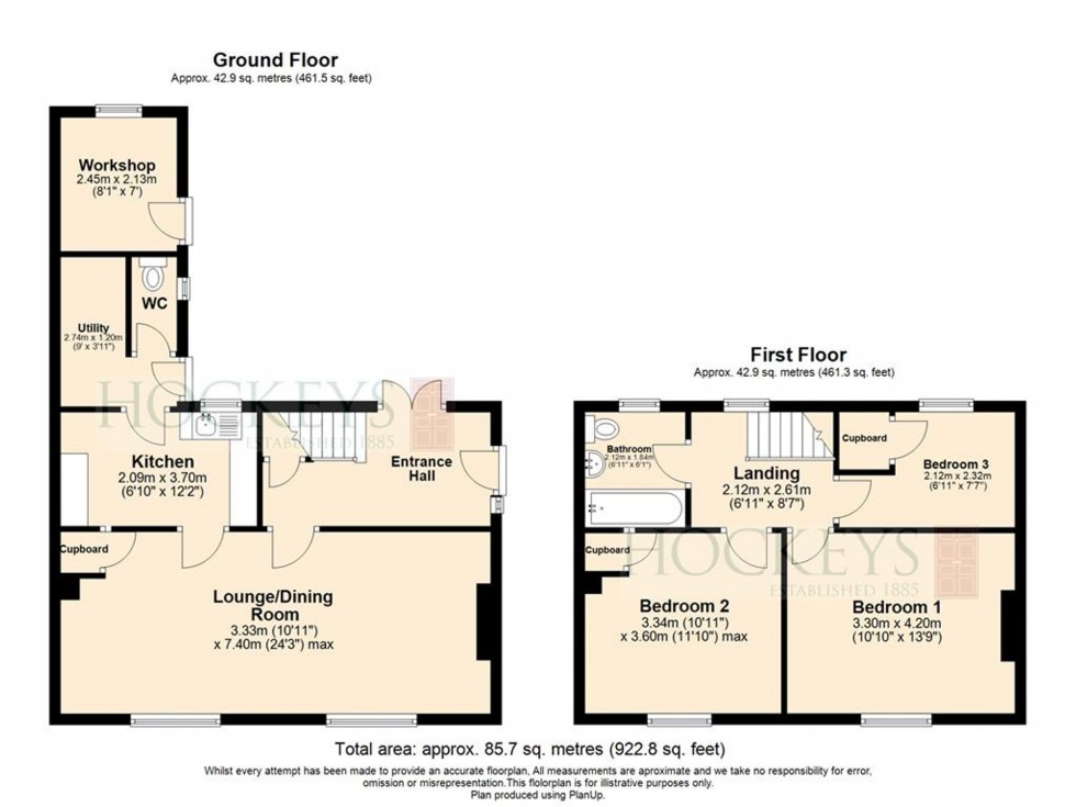 Floorplan for Sunderlands Avenue, Sawston, CB22