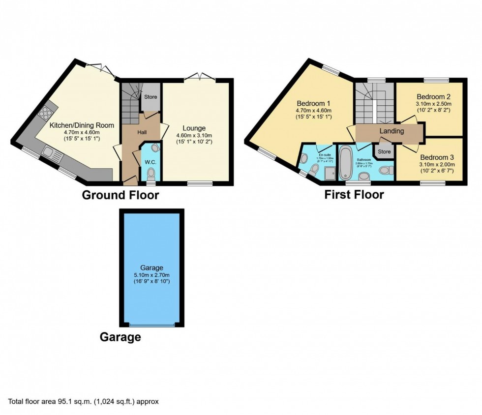 Floorplan for Mereside, Soham, CB7