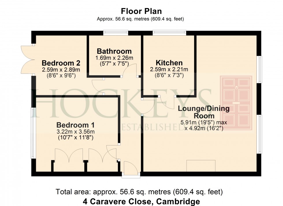 Floorplan for Caravere Close, Cambridge