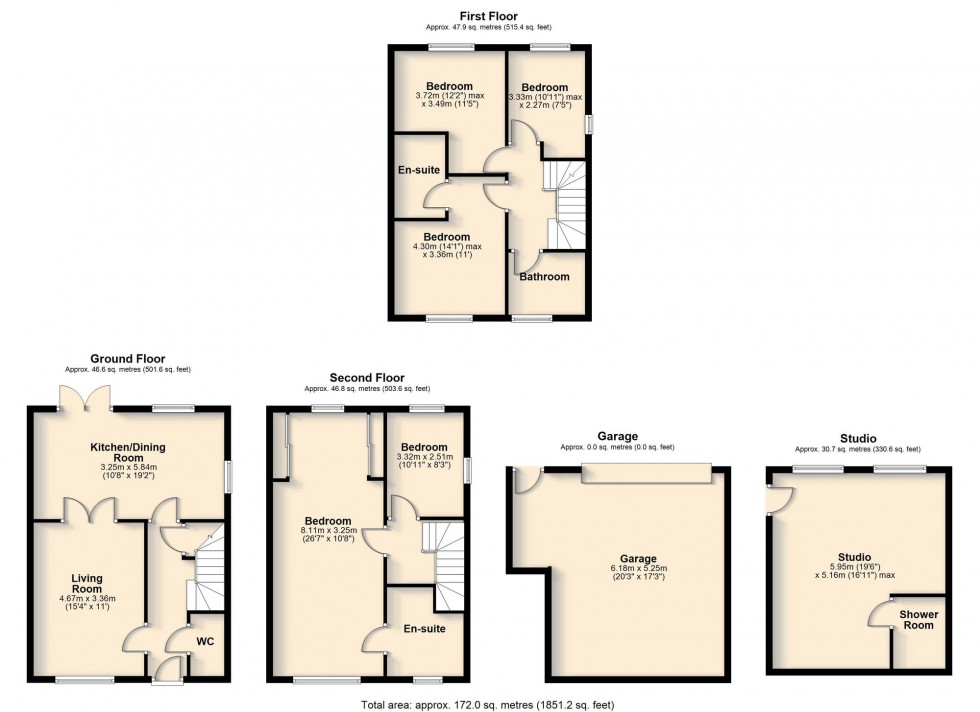 Floorplan for Osprey Drive, Trumpington, CB2