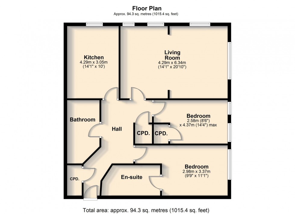 Floorplan for Petersfield, Cambridge, CB1