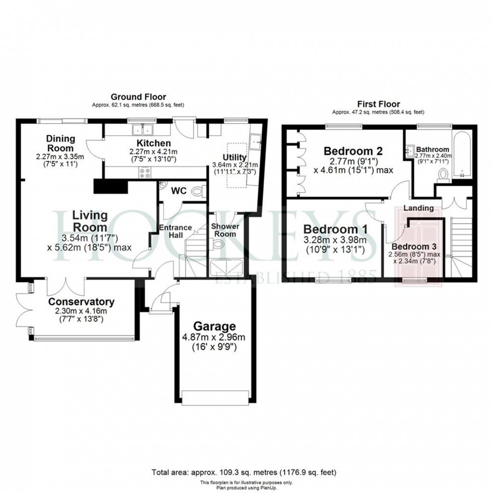 Floorplan for Hildersham, Cambridge, CB21