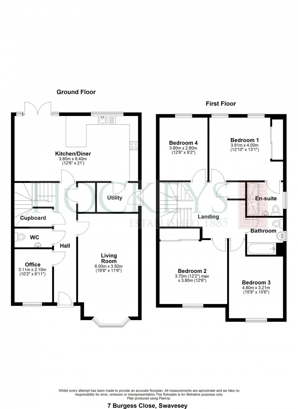 Floorplan for Burgess Close, Swavesey, CB24