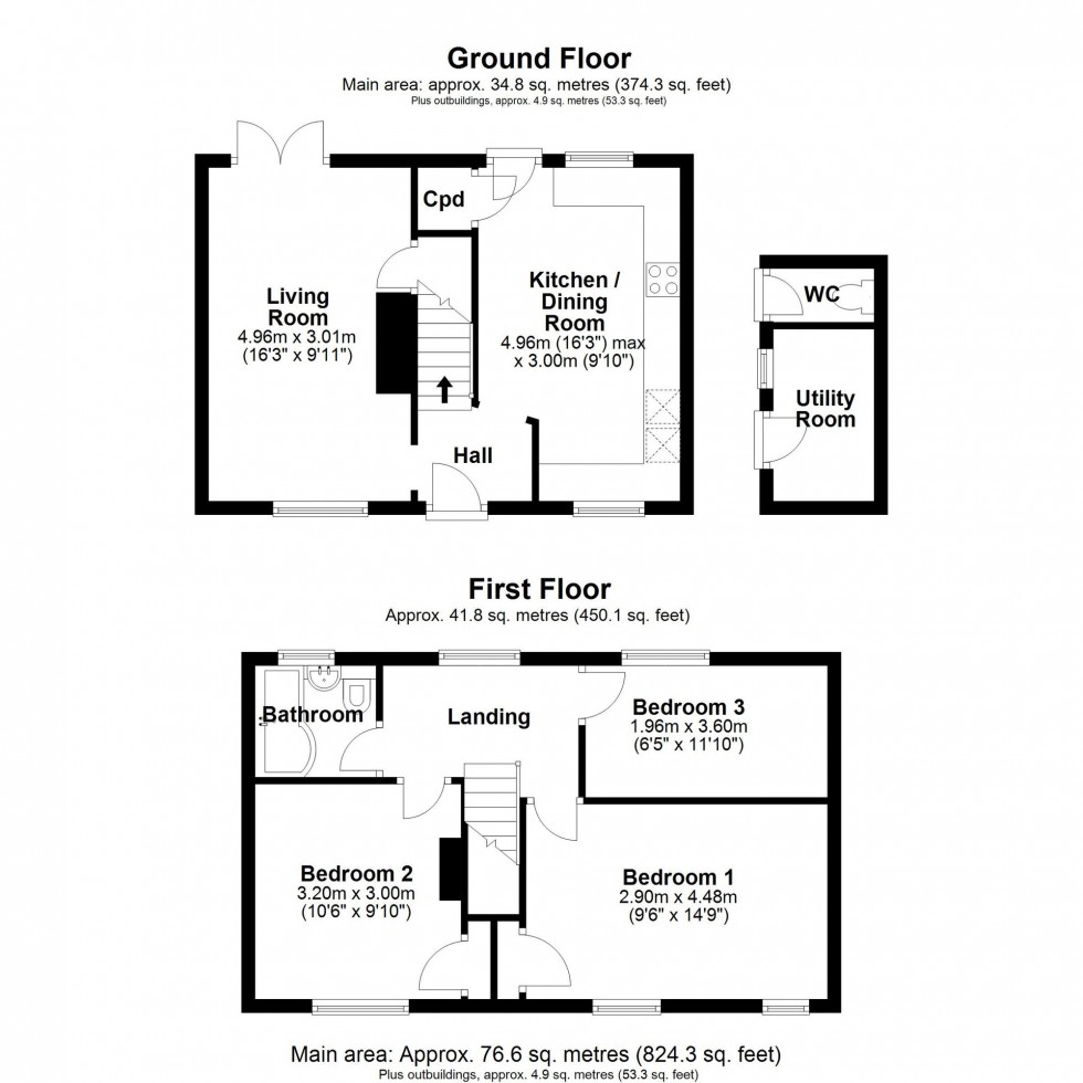 Floorplan for Carlton Way, Cambridge, CB4