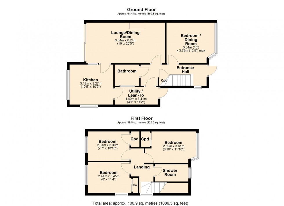 Floorplan for Cromwell Road, Cambridge, CB1