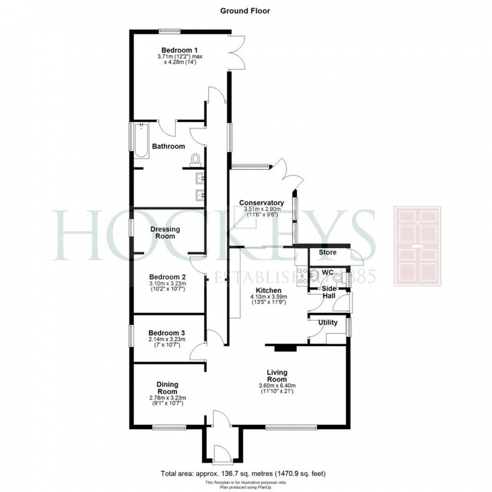 Floorplan for Newington, Willingham, CB24