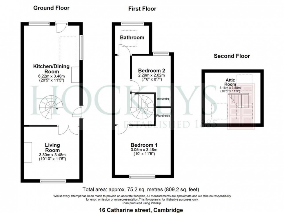 Floorplan for Catharine Street, Cambridge, CB1