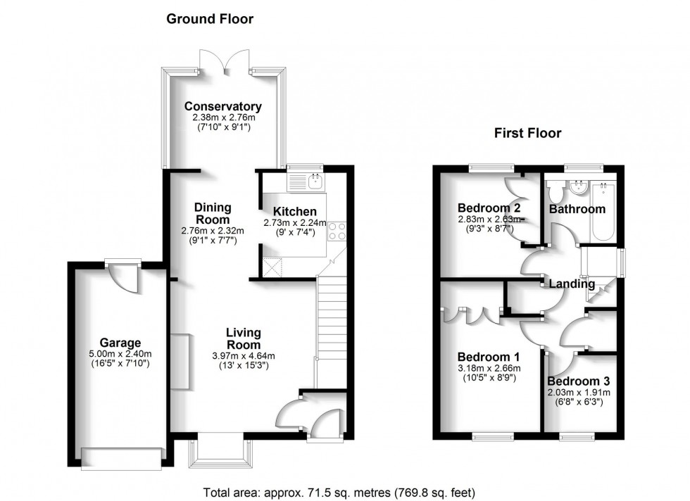 Floorplan for Little Meadow, Bar Hill, CB23