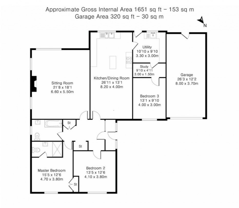 Floorplan for Bradley Road, Burrough Green, CB8