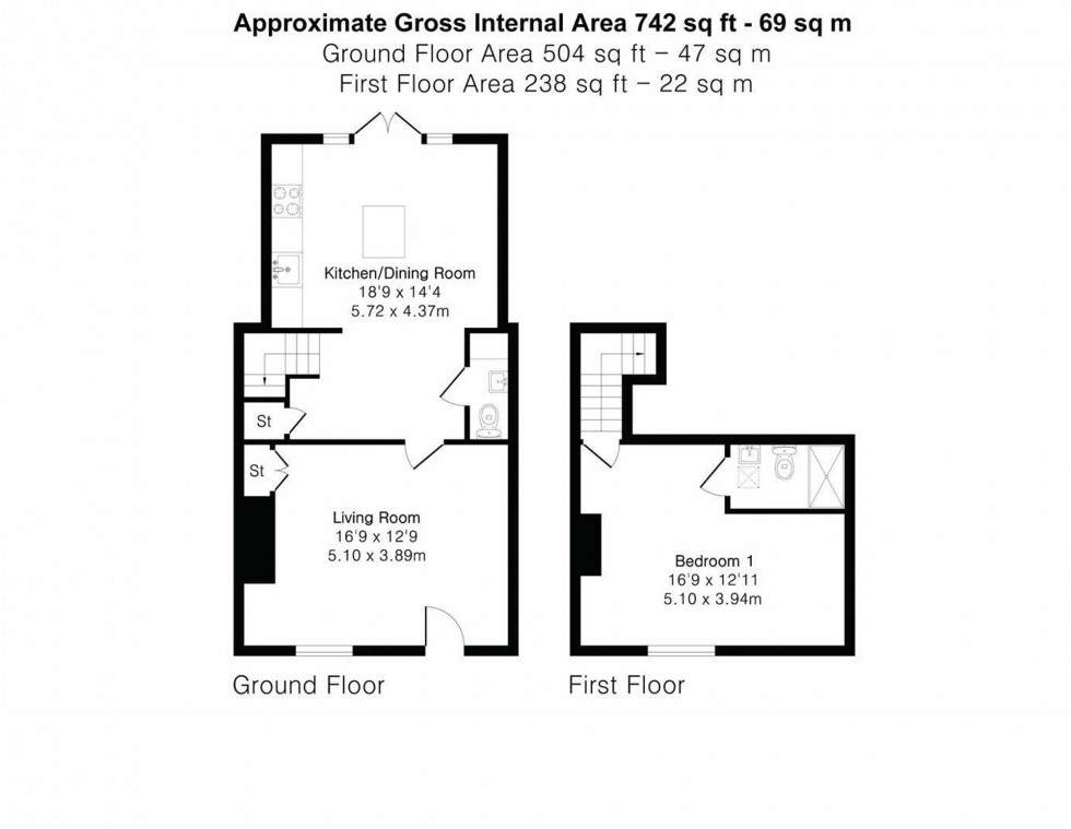 Floorplan for Commercial End, Swaffham Bulbeck, CB25