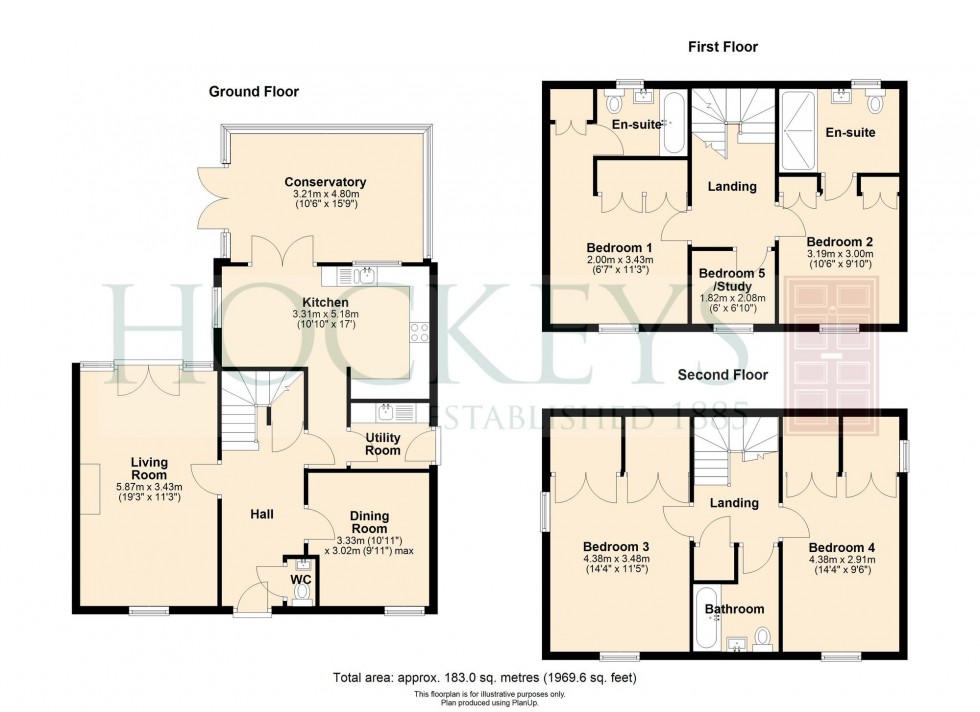 Floorplan for Meridian Close, Hardwick, CB23