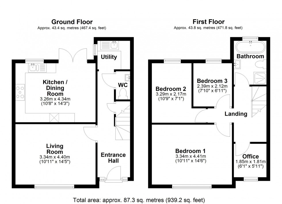 Floorplan for Simmer Piece, Fenstanton, PE28