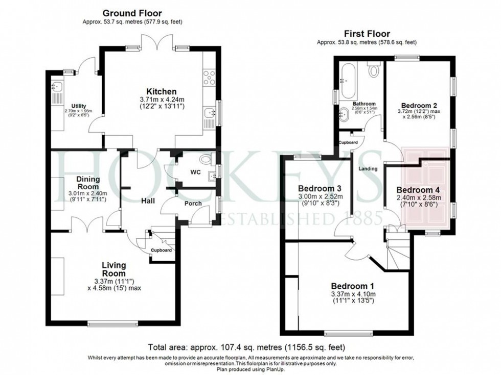 Floorplan for Mill Green, Horseheath, CB21
