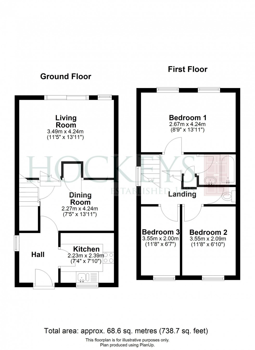 Floorplan for Otter Close, Bar Hill, CB23