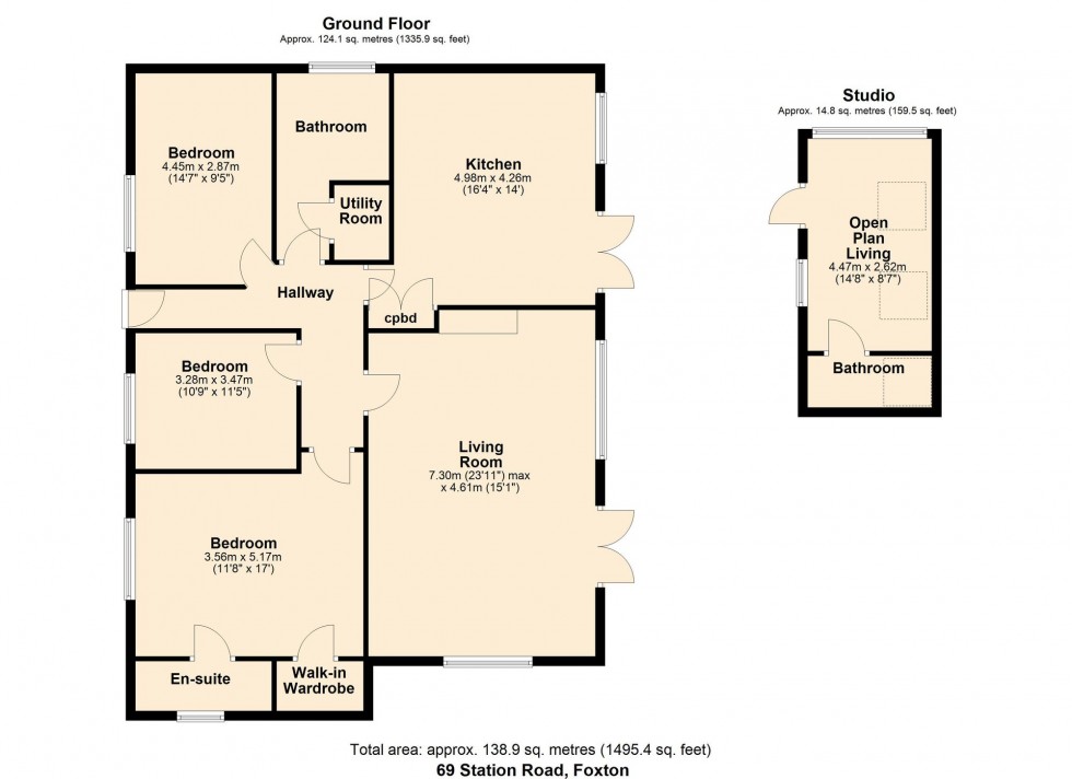 Floorplan for Station Road, Foxton, CB22