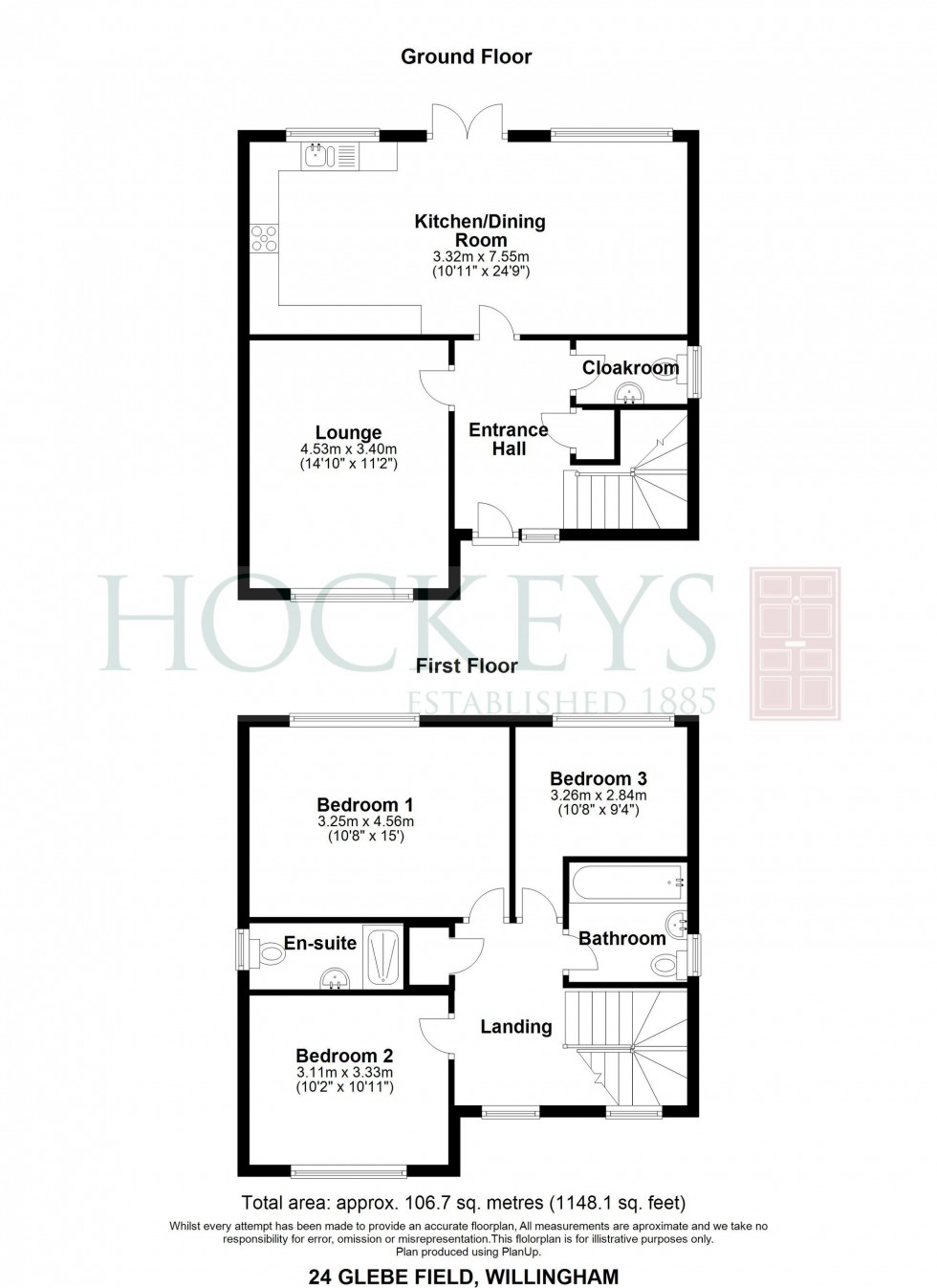 Floorplan for Glebe Field, Willingham, CB24