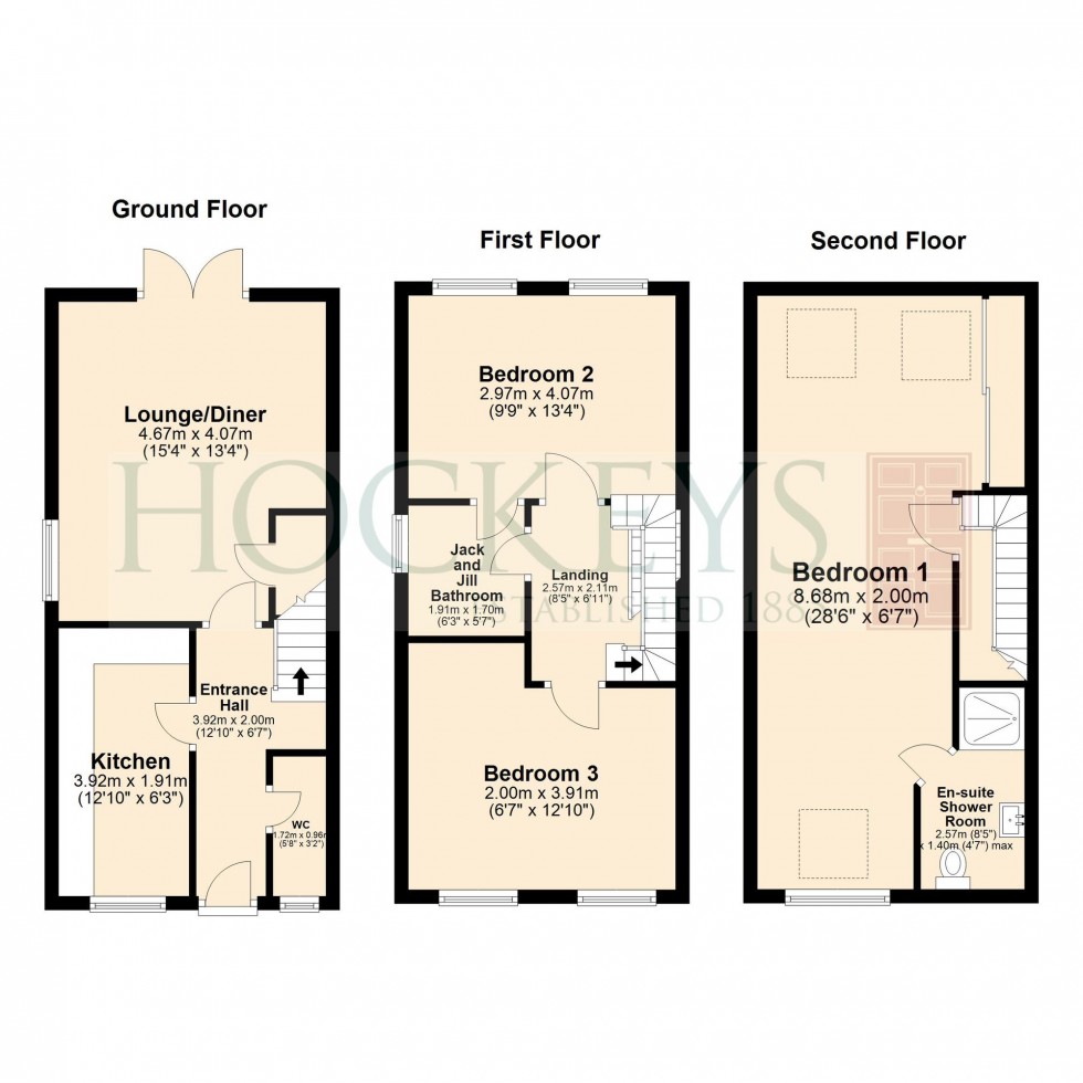 Floorplan for Chase Avenue, Red Lodge, IP28