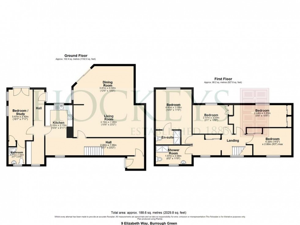 Floorplan for Elizabeth Way, Burrough Green, CB8