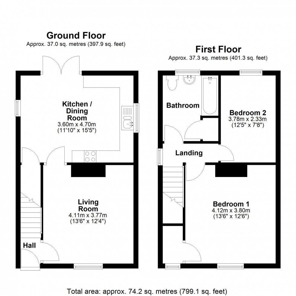 Floorplan for High Street, Over, CB24
