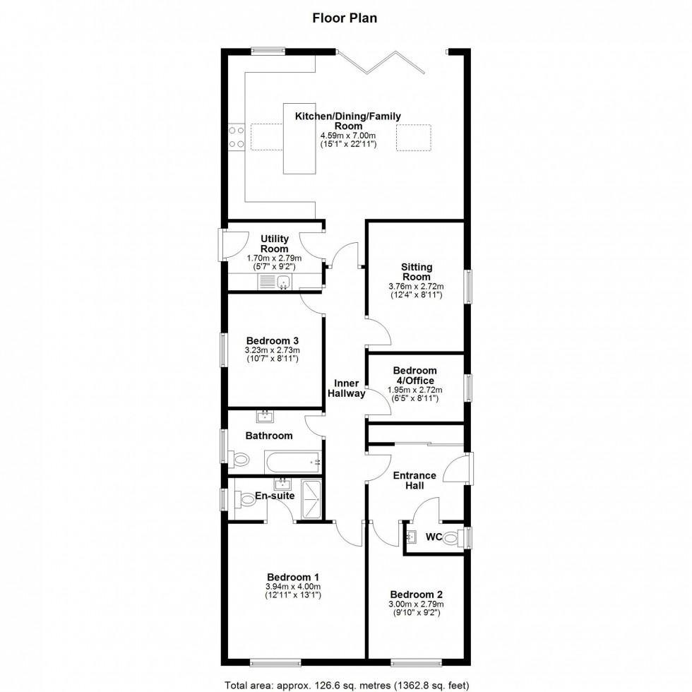 Floorplan for Fen End, Willingham, CB24