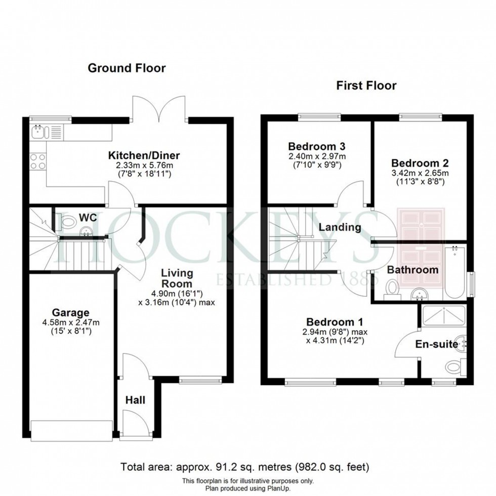 Floorplan for Clarke Close, Cottenham, CB24