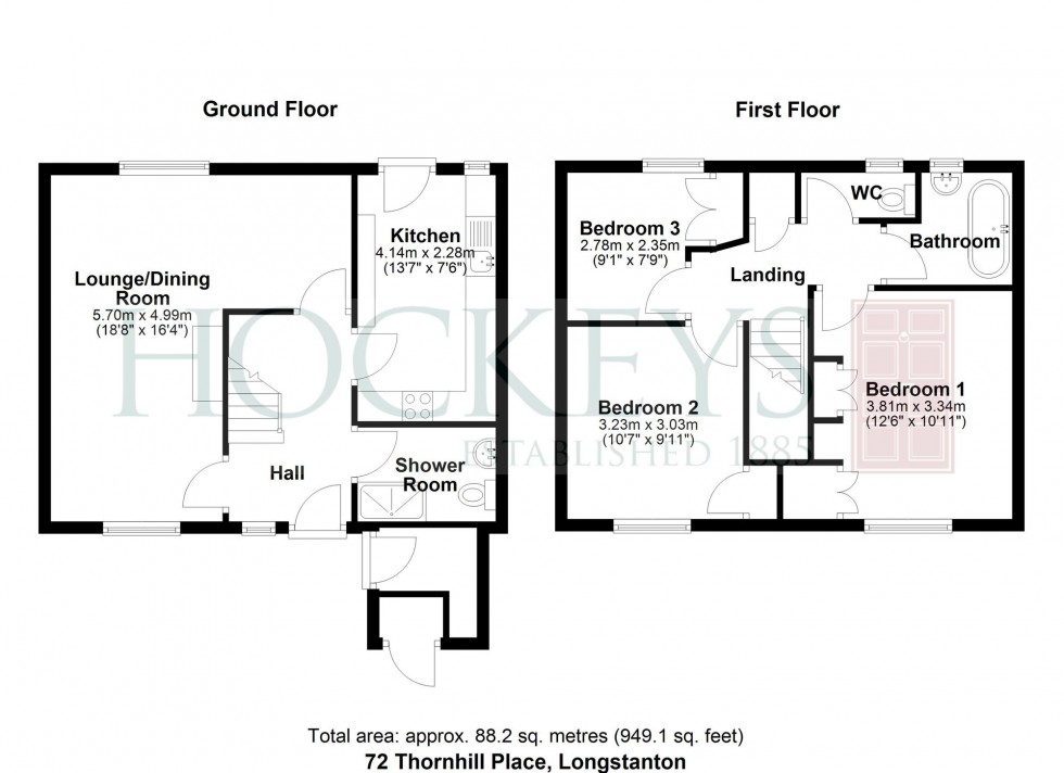 Floorplan for Thornhill Place, Longstanton, CB24