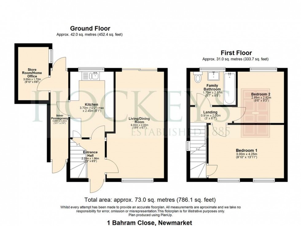 Floorplan for Bahram Close, Newmarket, CB8