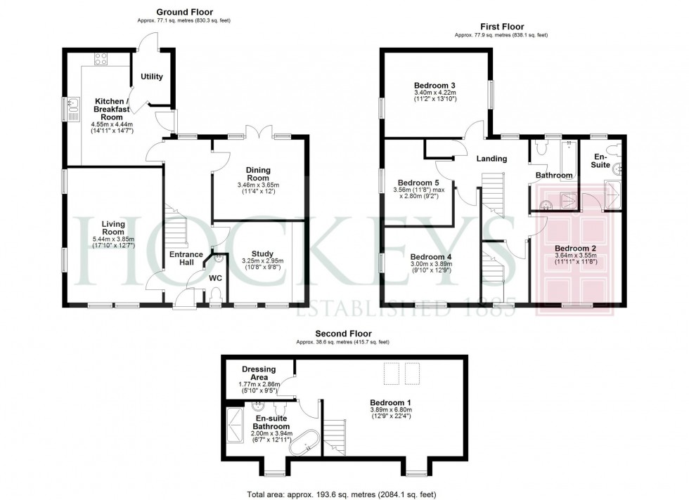 Floorplan for Holland Walk, Longstanton, CB24