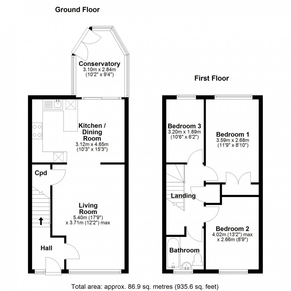 Floorplan for Long Lane, Willingham, CB24