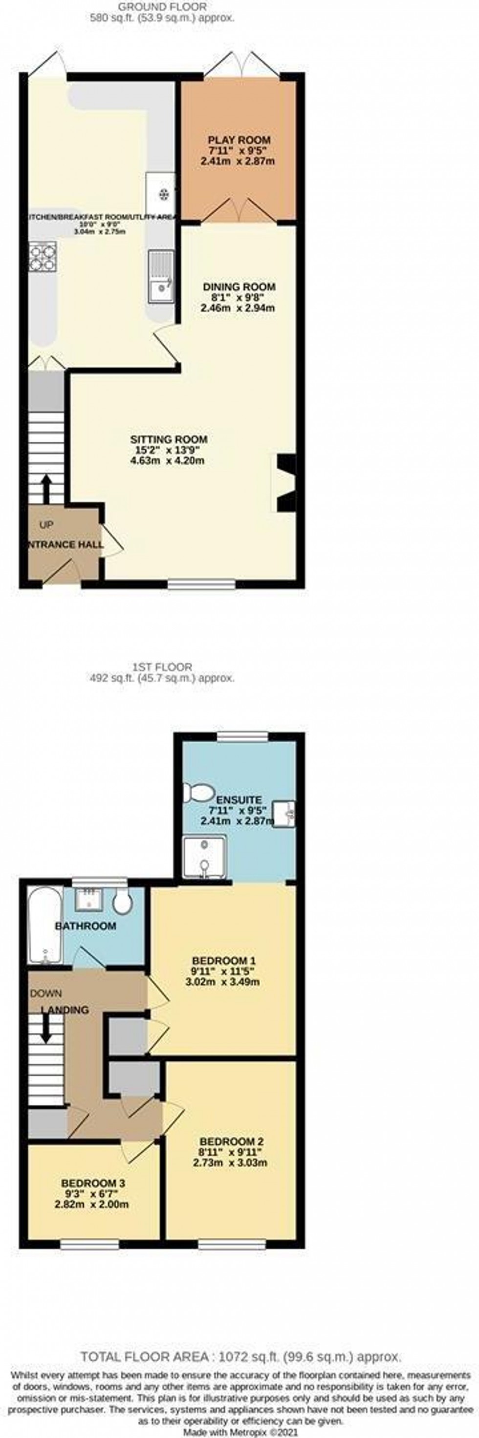 Floorplan for Priory Close, Burwell, CB25