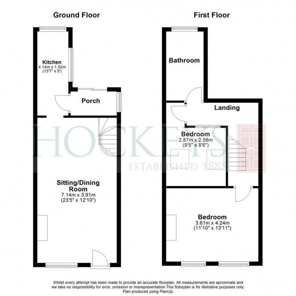Floorplan for Brookfields, Cambridge, CB1