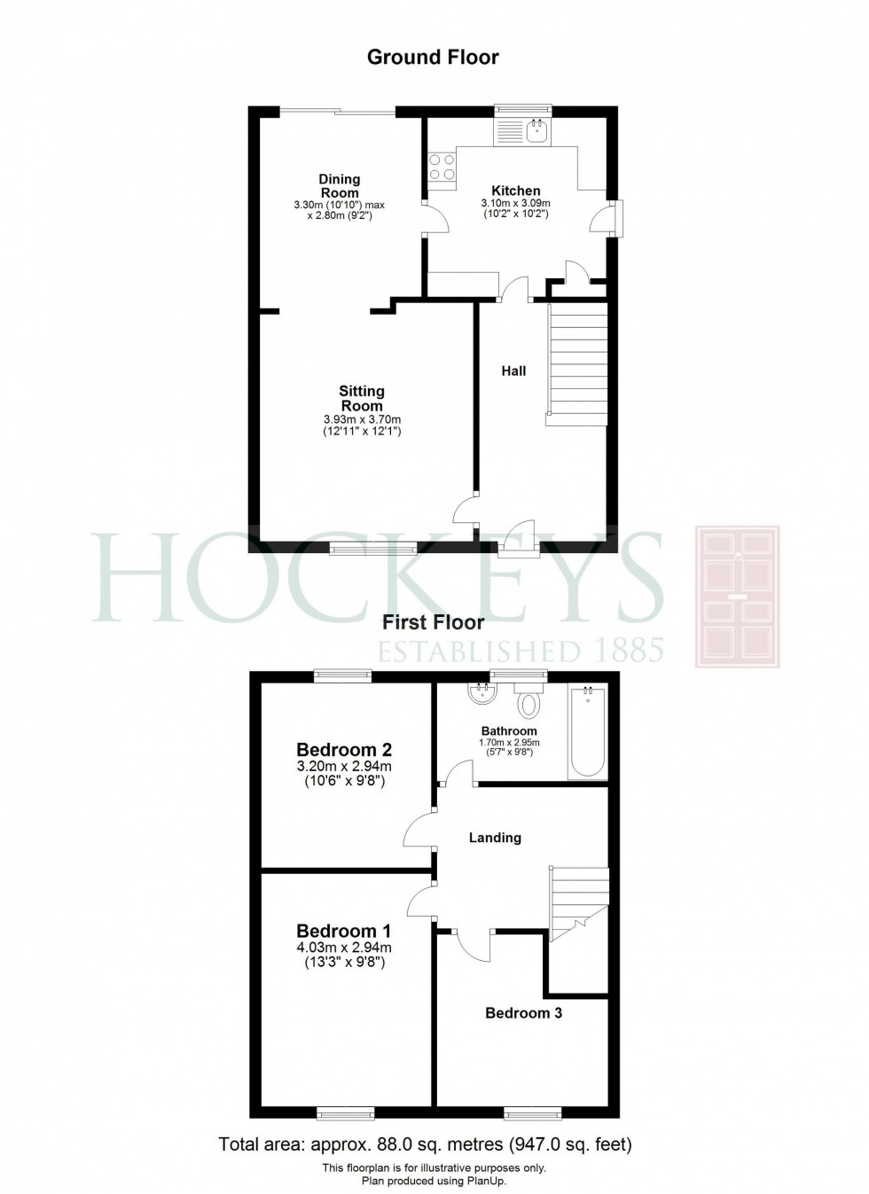 Floorplan for Whitegates, Newmarket, CB8