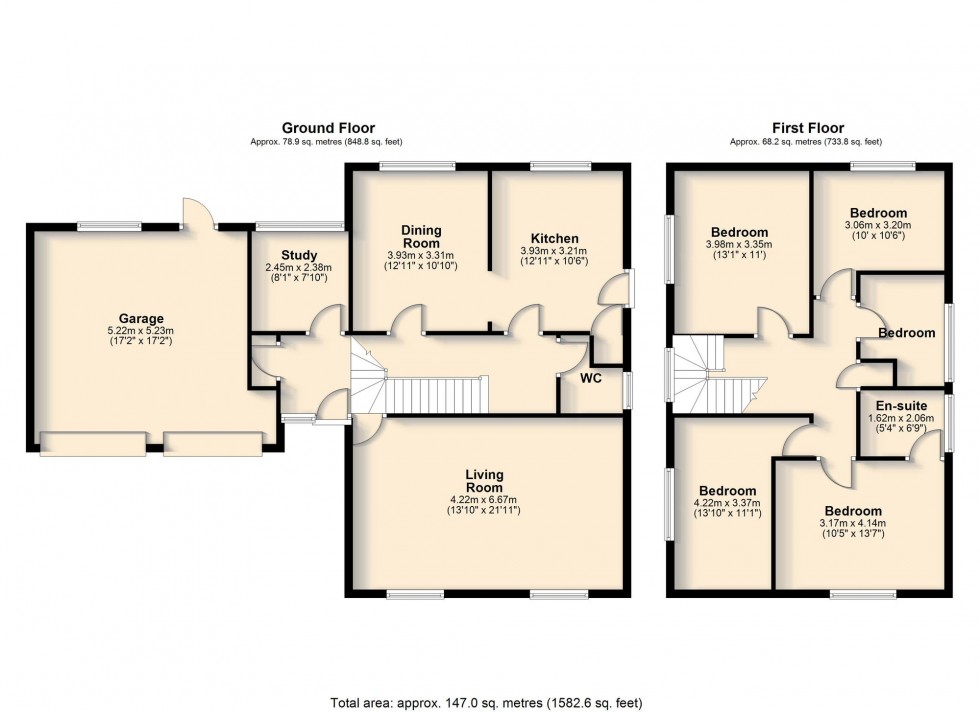 Floorplan for Gough Way, Cambridge, CB3