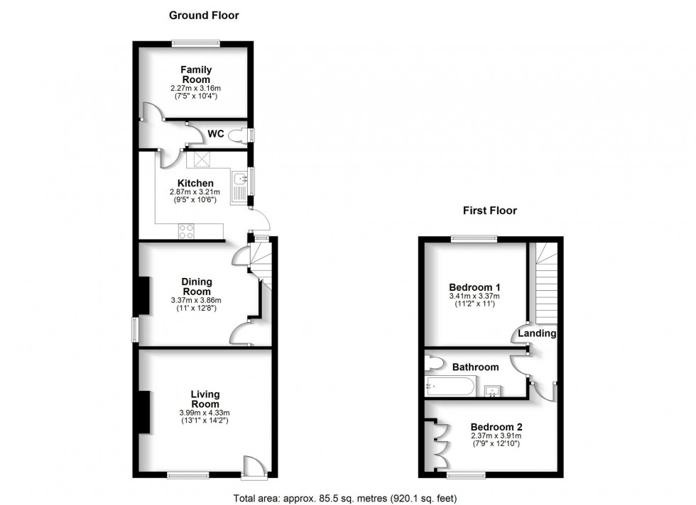 Floorplan for Green Street, Willingham, CB24