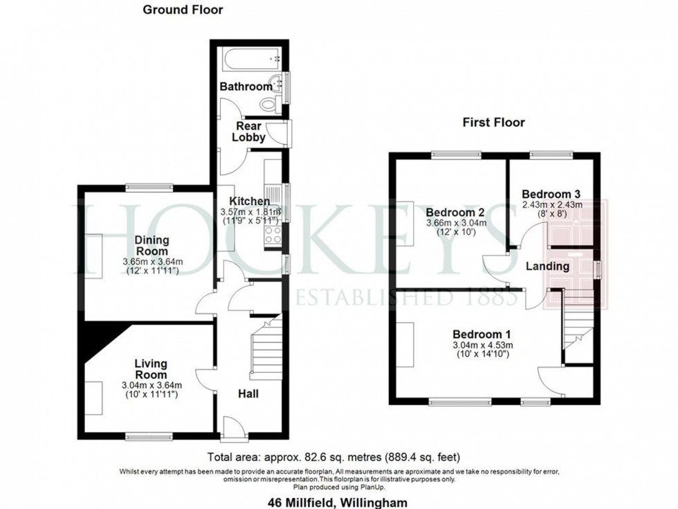 Floorplan for Millfield, Willingham, CB24