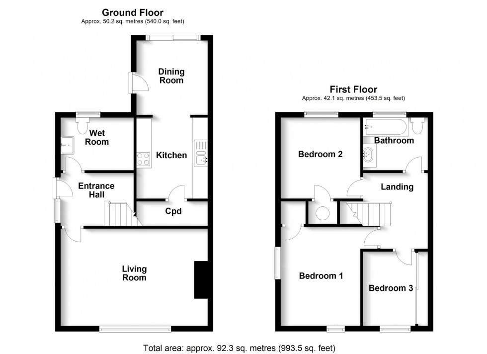 Floorplan for Rooks Street, Cottenham, CB24