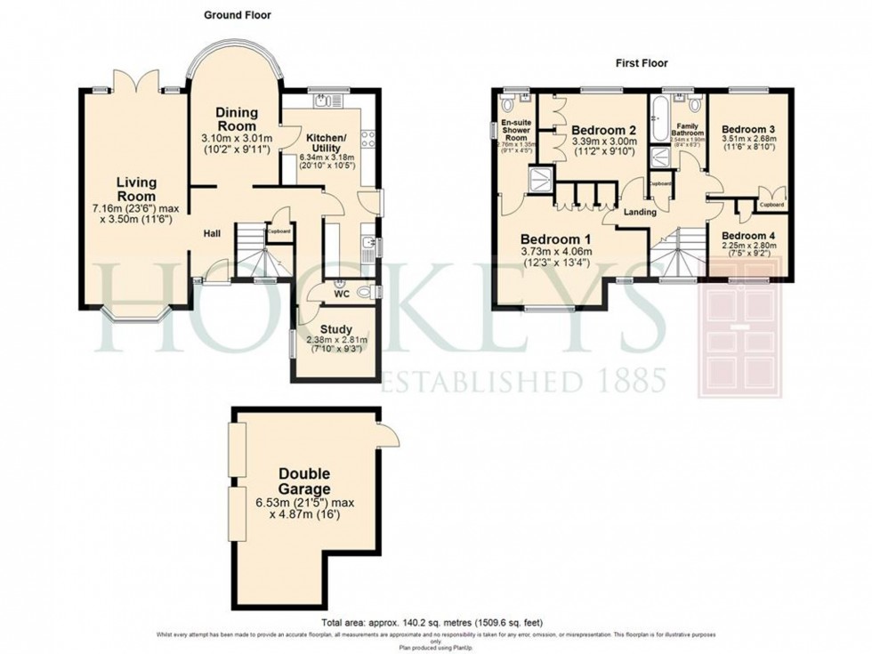 Floorplan for Brookfield Road, Sawston, CB22