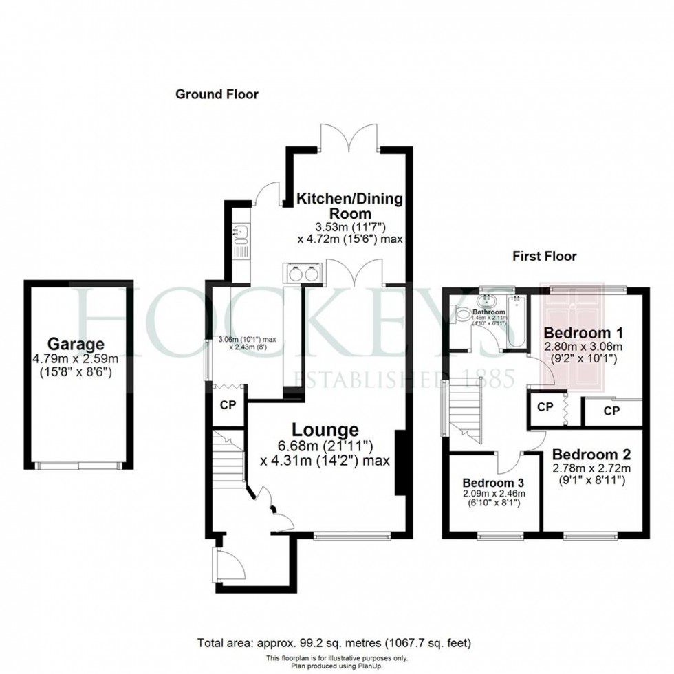Floorplan for Springfield Road, Sawston, CB22