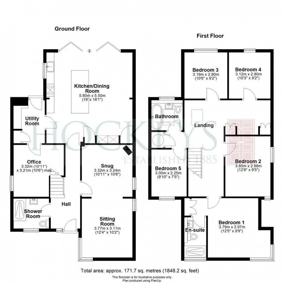 Floorplan for Cottenham Close, Over, CB24