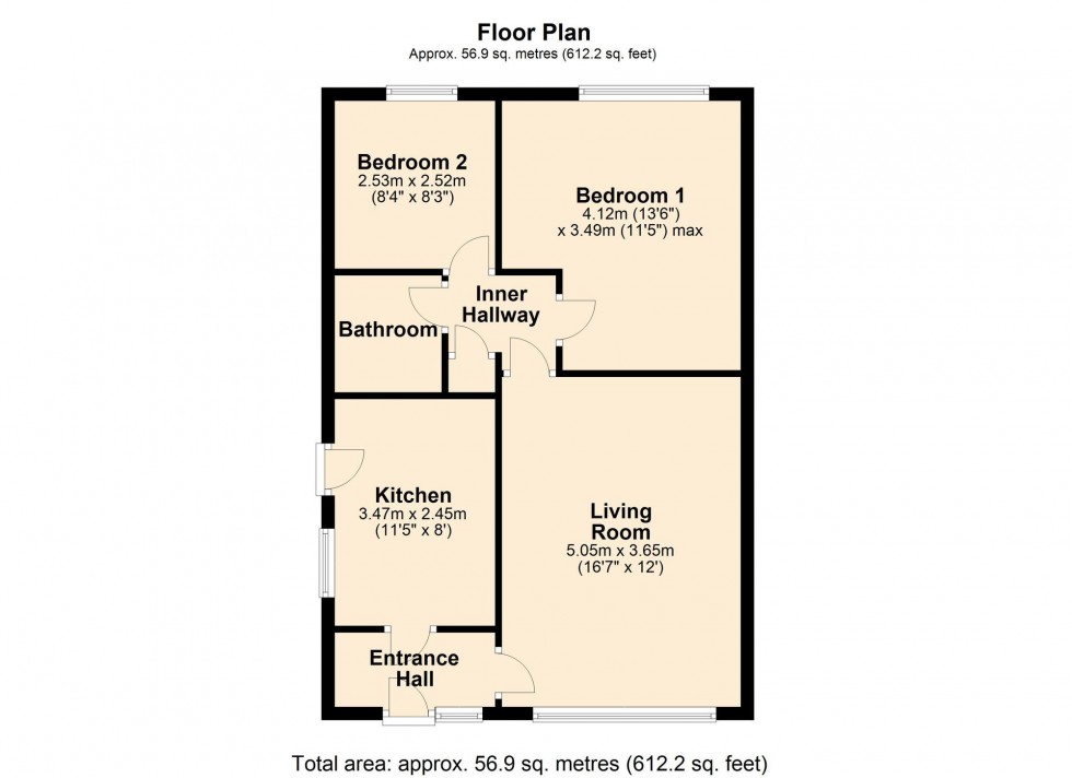 Floorplan for Blackhall Road, Cambridge, CB4