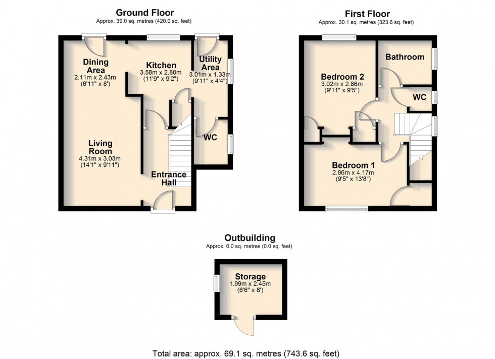 Floorplan for Foster Road, Trumpington, CB2