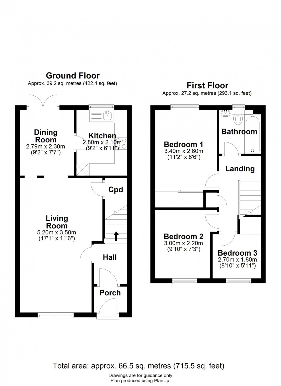 Floorplan for The Spinney, Bar Hill, CB23