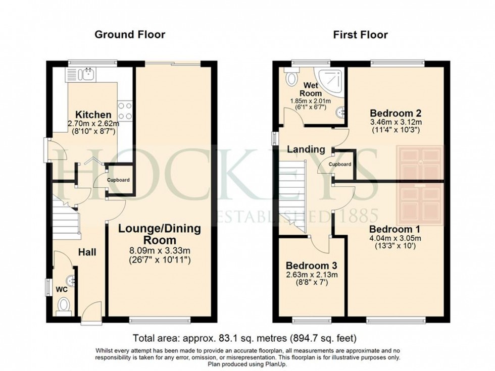 Floorplan for Deans Close, Haverhill, CB9
