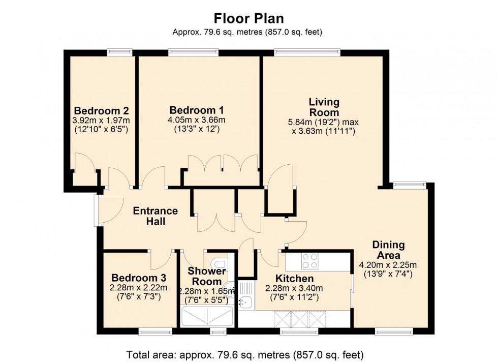 Floorplan for Thornton Court, Girton, CB3